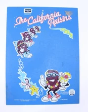 VTG 1988 California Raisins Advertising Chalk Board Display Rose Art 12" x 16"