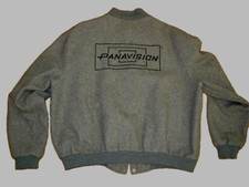 Vintage Panavision Gray Wool Camera Crew Jacket Lp Designs Bmw Embroidered Logo Vintage Panavision Gray Wool Camera Crew Jacket Lp Designs Bmw Embroidered Logo