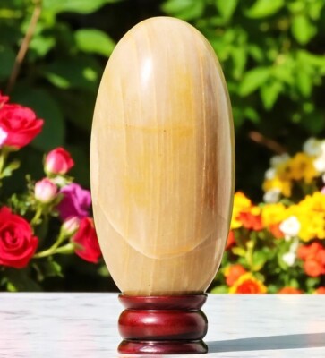 Large Yellow Jasper Lingam 180MM - Chakra Balancing & Energy Healing Stone