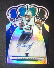 N'Keal Harry 2019 PANINI CHRONICLES CROWN ROYALE DIECUT AUTO 13/15 PURPLE RC CR9