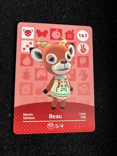 Carte Amiibo Animal Crossing - Racine (Leif) #208 - Occasion