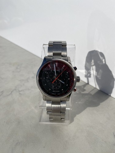 Mido Silver Multifort Chronograph Quartz Stainless Steel Watch - Picture 8 of 20