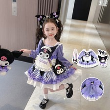 NEW! Girl's Autumn Kuromi Clothes Cartoon Lolita Dress Cos Dress Princess Dress*