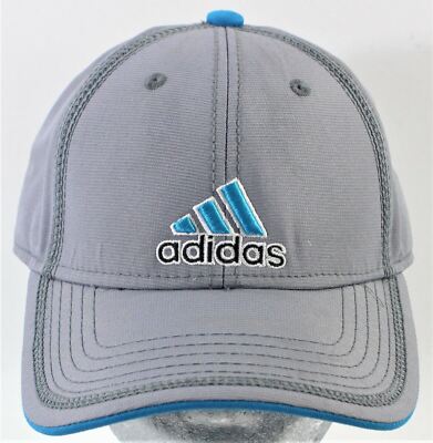 Adidas Climalite Embroidered Hat Cap Adult O/S Grey Blue Badge of Sports  Logo