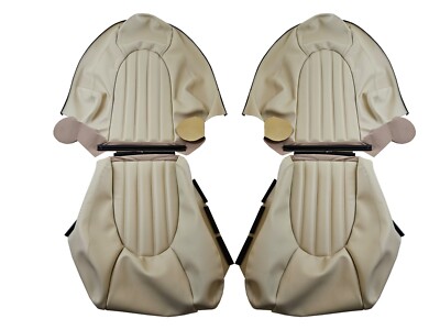 Fits: Jaguar XK8 1997-2000 Premium Vinyl Seat Covers CREME TRIM CODE NDR