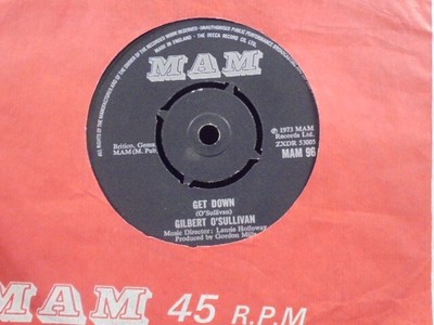 GILBERT O`SULLIVAN '' GET DOWN '' Or. UK MAM EX+ COND.IN Or.SL.