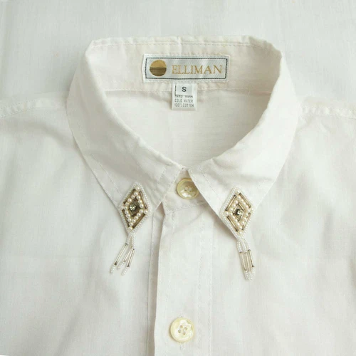 Vintage Elliman Embellished Collar Button Up Womens Small - Picture 5 of 8