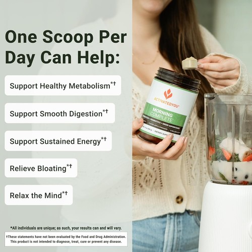 ACTIVATEDYOU Morning Complete - Daily Wellness Greens Drink Mix (Apple Cinnamon) - Picture 4 of 5
