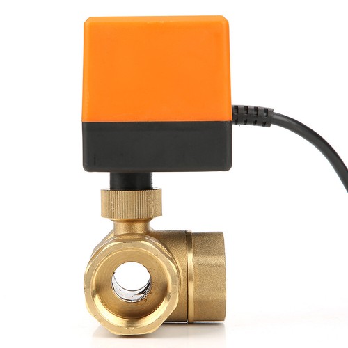 DN25 G1 Brass 3 Way Motorized Ball Electrical Valve For Air Conditioner DC24V - Picture 5 of 7