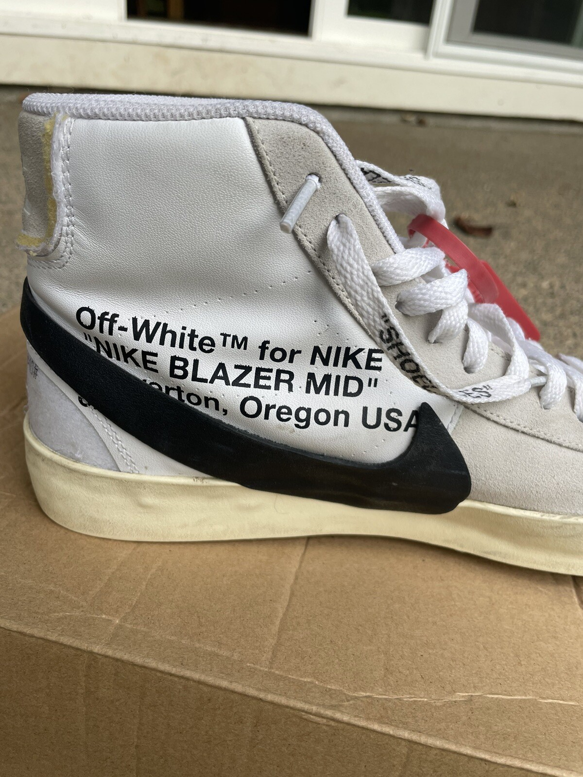 OFF WHITE X NIKE OFF WHITE x Blazer Mid The Ten 10 ~ Virgil Abloh ~ Uomo scatola originale e lacci