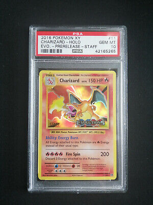 Pokémon PSA 9 MINT Charizard XY Evolutions STAFF Prerelease Promo 11/1