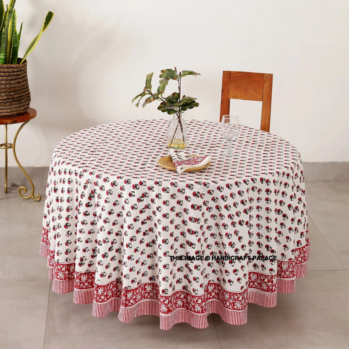 Nappe Carrée Vinyle Vert - 90x90 Cm, Motif Floral (neuf Avec étiquettes)