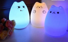 Cute Kitten touch sensor LED night light
