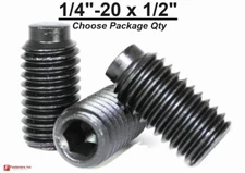 1/4"-20 x 1/2" Alloy Half Dog Point Socket Set Screw Coarse Black Oxide