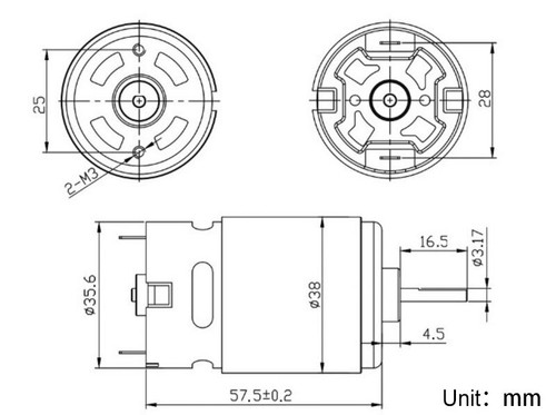 Surpass Hobby 550 35T Brushed Motor for 1/10 HSP HPI Kyosho TRAXXAS SCX10 RC Car - Picture 8 of 12