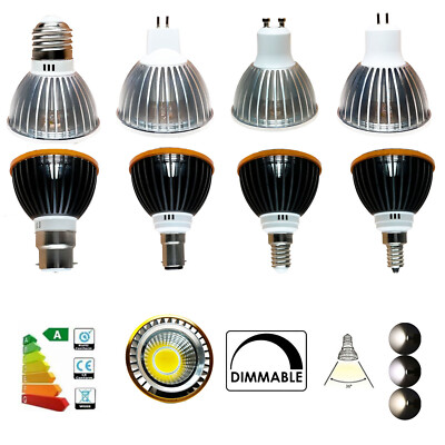 10W dimmbare LED-COB-Strahlerlampen GU10 MR16 E14 220V 12V 24V helle Lampen 240V