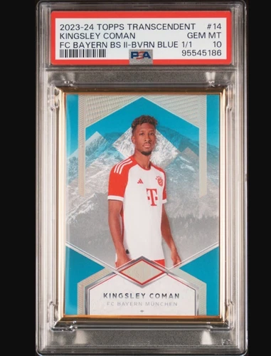 2023-2024 TOPPS TRANSCENDENT BAYERN MUNCHEN KINGSLEY COMAN  1/1 PSA 10 GEM MINT