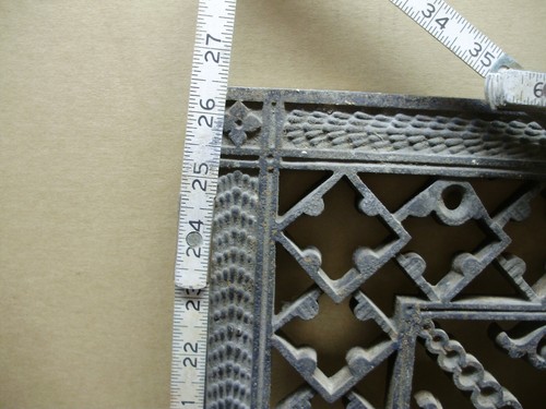 Antique Cast Iron 24" x 24" Cold Air Return Heat Register/Grate/Vent, - Picture 5 of 14