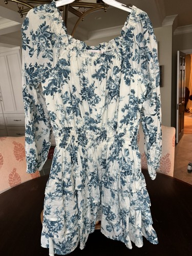 Gap x LoveShackFancy Girl’s Blue Floral Mini Dress XL - Picture 3 of 3