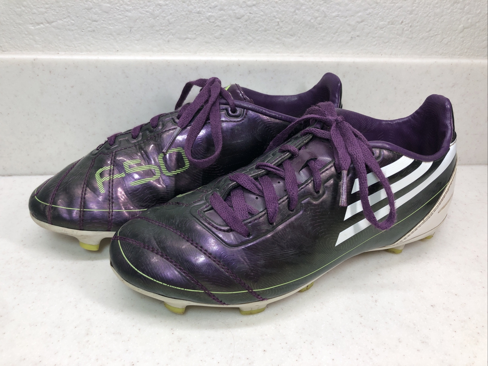 Adidas F50 TRX FG Purple Football Boots Soccer Cleats G17695 Men's Size US 3.5