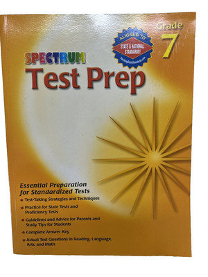 Spectrum Test Prep Workbook Grade 7 Homeschool Math Language Arts + Like New