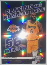 LEBRON JAMES 2021/22 OPTIC CONTENDERS PLAYING THE NUMBERS GAME PRIZM REFRACTOR