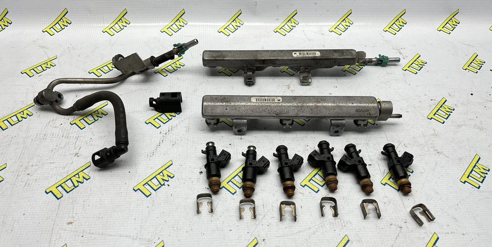 Par de inyectores e rieles de combustible Acura TL izquierda y derecha 2007 2008 OEM BASE O TIPO S Foto 4 de 4