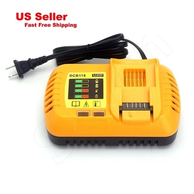 New DCB118 Charger 20V 60V Battery FAST Charger for Dewalt Flexvolt Rapid Charge