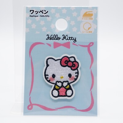 Sanrio JAPAN 2025 Hello Kitty Embroidery Applique Patch 2Way IronOn/ Seal Wappen