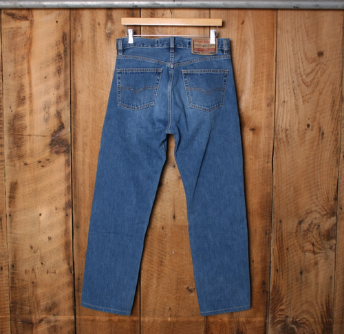DIESEL 'Keetar' Regular Straight Fit Blue Denim Jeans Sz. 32x29 (Re-Hemmed) - Picture 3 of 10