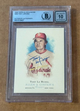 TONY LARUSSA SIGNED 2006 TOPPS ALLEN &GINTER AUTO GRADE 10 BECKETT BAS