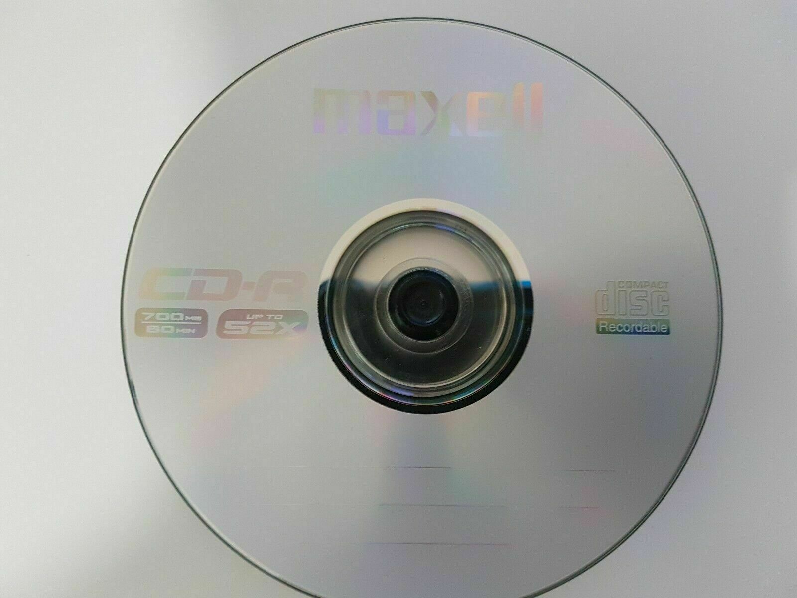 Maxell CDR Recordable Blank CD Discs 5/10 Pack Sleeves 80 Min 52x 700MB eBay