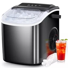 Cowsar Portable Ice Maker Machine 26lbs/24hrs Black Model Z5812SH Scoop & Manual