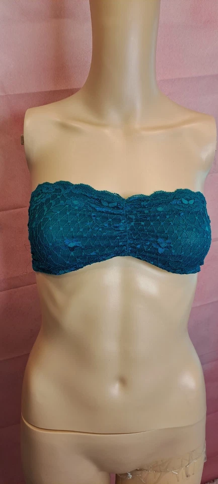 Bralette Free People íntimamente mediano bandeau color encaje verde Foto 4 de 4