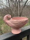Vtg Red Wing Cornucopia Vase Planter Speckled Pink #635 11Lx6.5Wx8.5H Rare