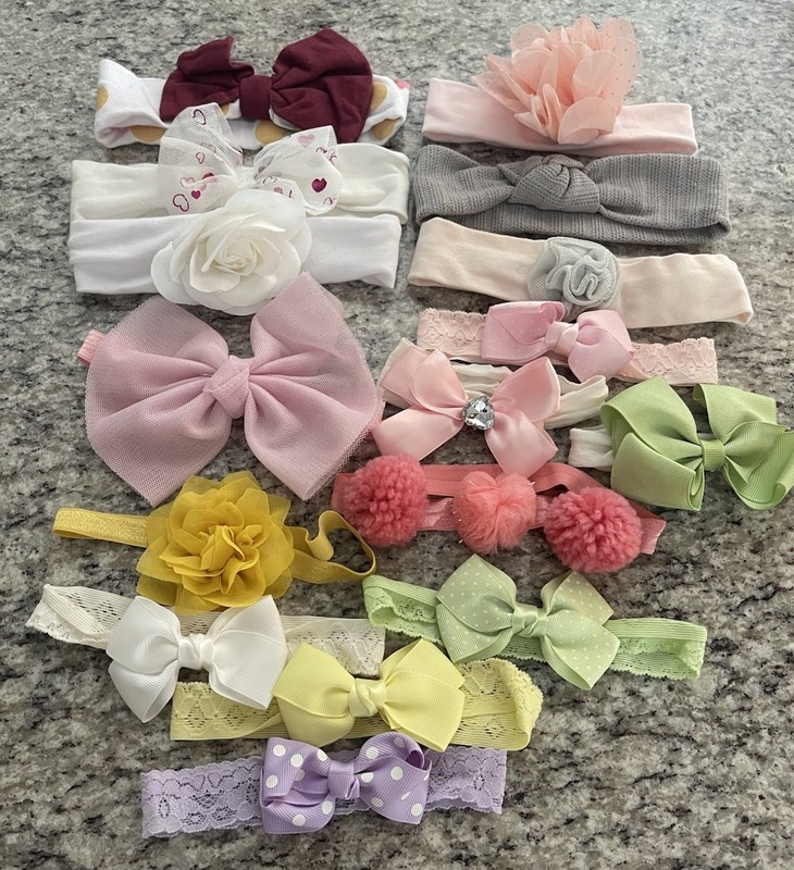 Baby Girl Head Bands Lot Of 16