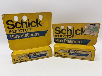 Schick Injector Plus Platinum Teflon Coated Blades Qty 22 NOS New Sealed