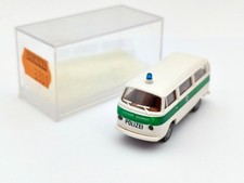 BREKINA H0 VOLKSWAGEN ( VW ) T2 BUS 3301 1:87 Polizei Einsatzfahrzeug Grün Weiß