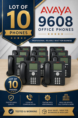 Lot of 10: Avaya 9608 Business IP Phones Office Desk Phone Corporate Multiline
