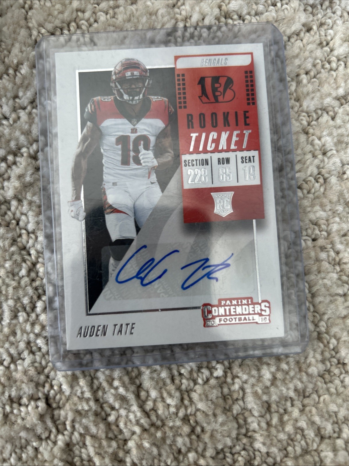 2018 Panini Contenders - Rookie Ticket Autograph Auden Tate #196 (AU, RC)