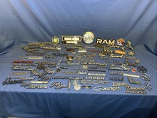 Huge Mixed Lot Of Vintage Auto Emblems Mopar Dodge Chrysler Plymouth 98 Total