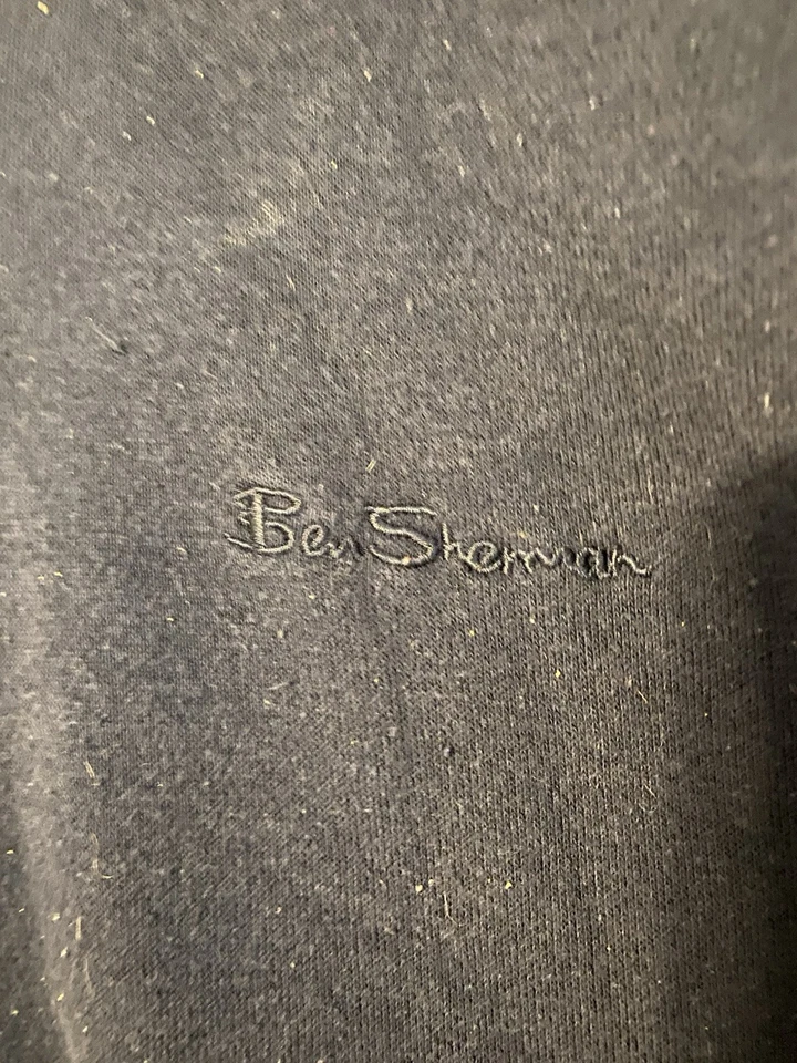 Sudadera con Capucha Ben Sherman XL Para Hombre Azul Marino Mod Polar Logo Pullover Atletismo Gimnasio Foto 3 de 4