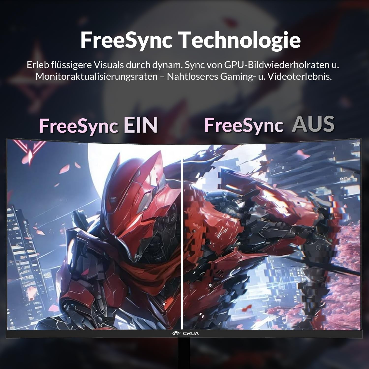 24 Zoll Curved Gaming Monitor 200Hz 165Hz 144Hz 1080P HDMI DisplayPort FreeSy... Ansicht 7
