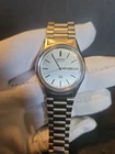 Vintage Rare 1980s Seiko SQ 8C23-6000 Day Date Quartz New Batt 7.5in Wrist Snug