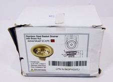 Kitchen Sink Basket Strainer K112BAB, Brass Nut Gourmet Scape - Open Box