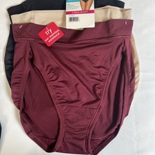 Womens 3 Pack Total Radiant - Vanity Fair 360 SOFT Flex Briefs High Cut S- 5