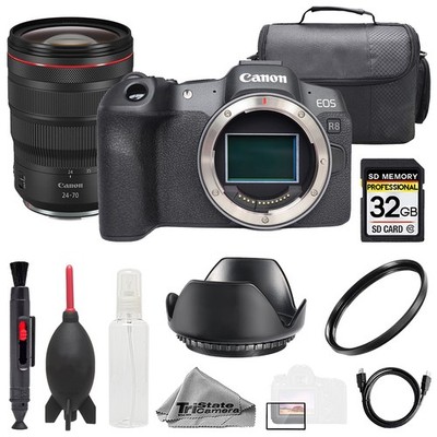 Canon EOS R8 + RF 24-70mm f/2.8L IS USM Lens +32GB+ UV Filter- Basic Kit