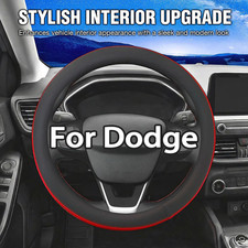14.5-15 Steering Wheel Cover Genuine Leather For 2016-2018 Dodge Ram 1500 2500 14.5-15 Steering Wheel Cover Genuine Leather For 2016-2018 Dodge Ram 1500 2500