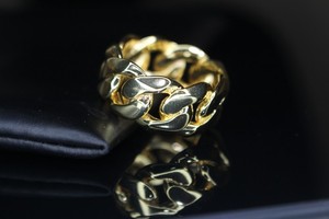 ESTATE SALE: MASSIVE Men's CUBAN MIAMI Ring size 10 HEAVY 15g STATEMENT block