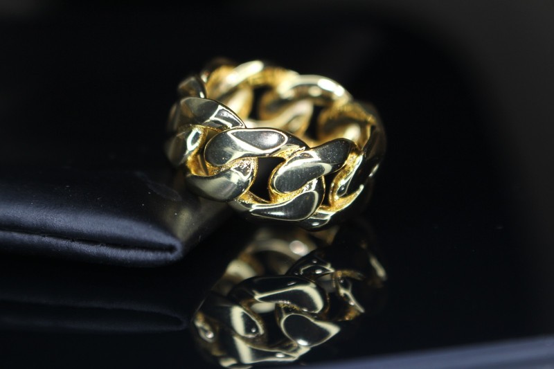 ESTATE SALE: MASSIVE Men's CUBAN MIAMI Ring size 10 HEAVY 15g STATEMENT block